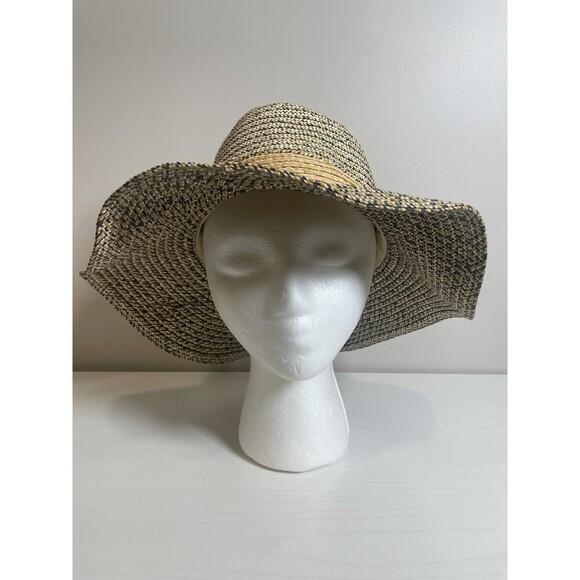 Vince Camuto Women's Straw Sun Hat with Black Button OS Summer Outdoors - Picture 2 of 6